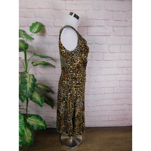 Jones Wear Special Occasions Day To Dinner Leopard Print Dress Size 6 - Picture 6 of 7